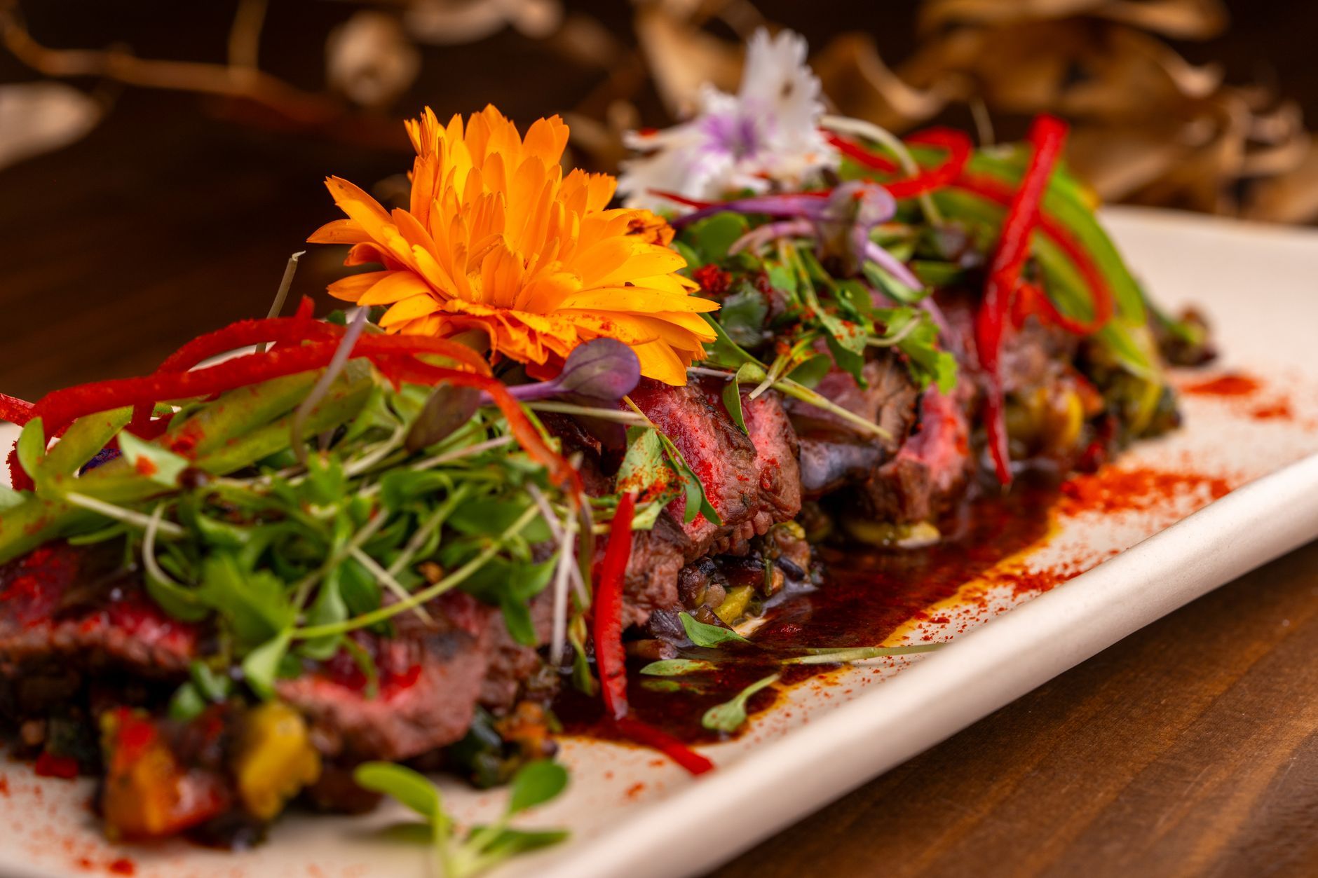 Zhiwa Ling signature dish plated